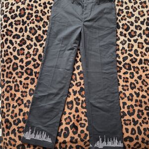 Dickies Black Girls' Casual Pants with Decorative Hem Detail